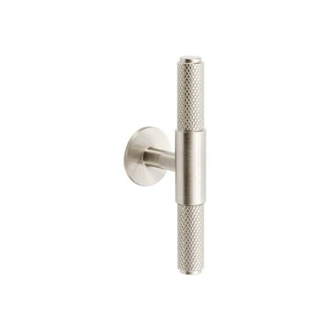 Zanda Zurich Knurled T-Knob Cabinet Pull Handle Brushed Nickel